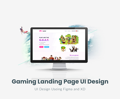 Gaming Landing Page UI Design branding figma design graphic design ui ui design uiux