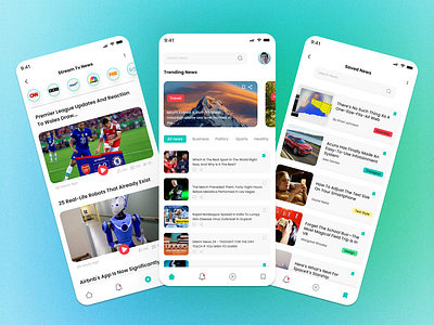 Mobile App Design: News App app app design app ui brand branding design interface mobile app news news app ui ui design uiux user interface design