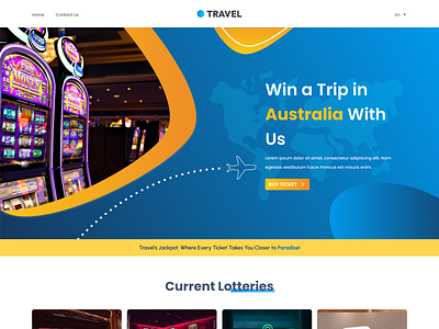Travel-Based-Lottery-Website australia blue travel figma travel agency trip ui ui design ux
