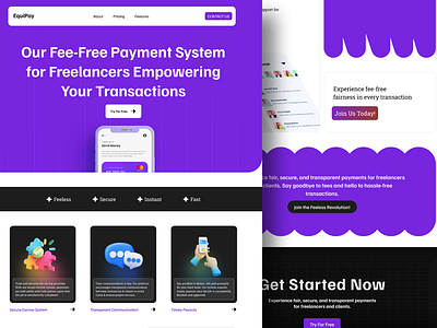 Payment Landing Page landing page mockup modern payment saas landing page trendy ui user exoerience user interface ux website design