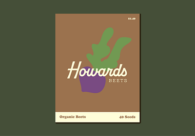 Seed packet beets farm garden grow illustration outdoors package design retro seeds simple