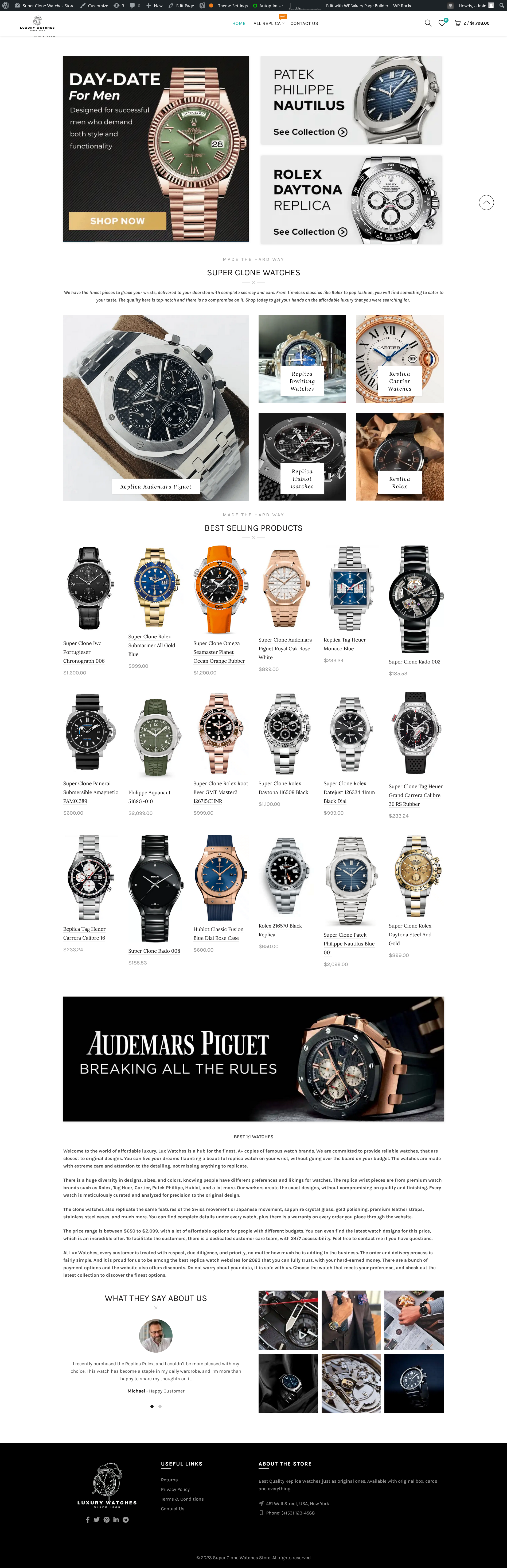 WordPress E-commerce Watch Website Design elementor pro responsive website ui web web design website design wordpress website