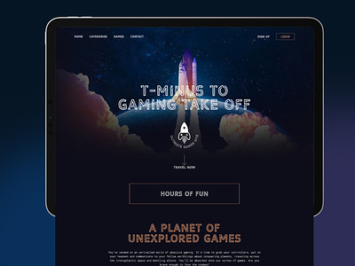 Space Inspired Gaming Website agency gaming one page space ui design website