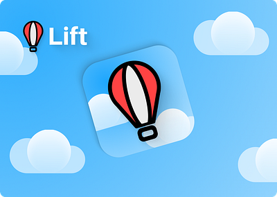 Lift - #DailyLogoChallenge animation app balloon branding dailylogochallenge design graphic design icon illustration logo typography ui ux vector