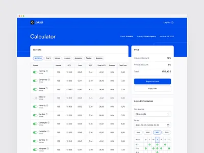 Web App — Piksel clean design dashboard dashboard design minimal minimalism product design saas system design table design ui user experience user experience design user interface ux web app