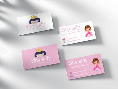 Business card for a girls' clothing shop branding graphic design logo