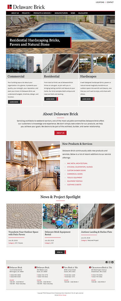 Delaware Brick Branding & Website Design branding logo design website design wordpress