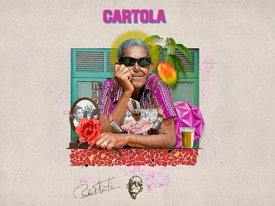 References Series - Cartola . 2023 art brazil cartola collage design estação primeira fanart mangueira reference samba series turdus