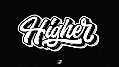 Higher branding design graphic design lettering logo typography vector