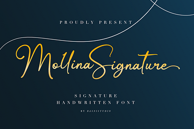Mollina Signature Font art branding caligraphy classy design font illustration lettering logo luxury signature typography vector