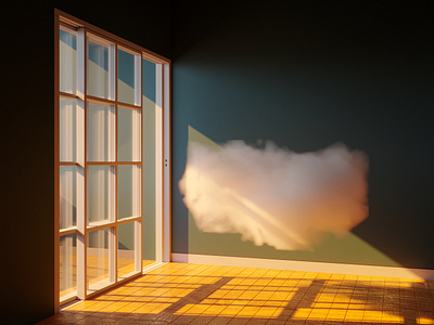 Quarantine Days 3d 3d design cgi cinema 4d cloud covid design graphic design indoors quarantine sunlight surreal