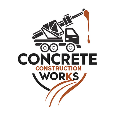 CONCRETE CONSTRUCTION WORKS concrete construction design graphic design illustration logo vector