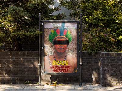 Brasil no Olhar dos Viajantes cartaz documentário graphic design história poster