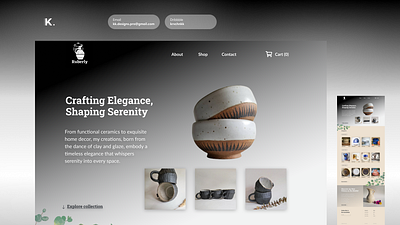Pottery Studio - Landing Page branding ceramic concept design ecommerce figma illustration landing landingpage minimal modern pottery ui ux webdesign