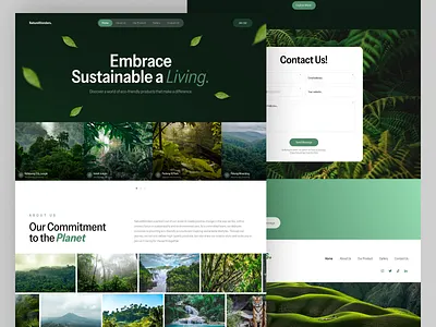 Community of Nature Care - Landing Page🌳 clean community design landing page layout nature professional ui uiux ux web design