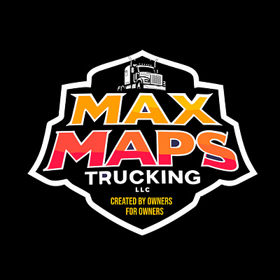 MAX MAPS design graphic design illustration logo maps trucking vector