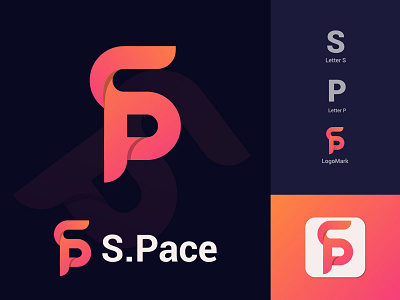 S.Pace Modern logo design 3d branding design graphic design icon illustration logo logo design logos minimal logo modern logo p logo s logo s.pace logo vector