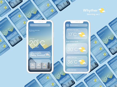 Whyther - Weather App UI (Morning ver.) design ui
