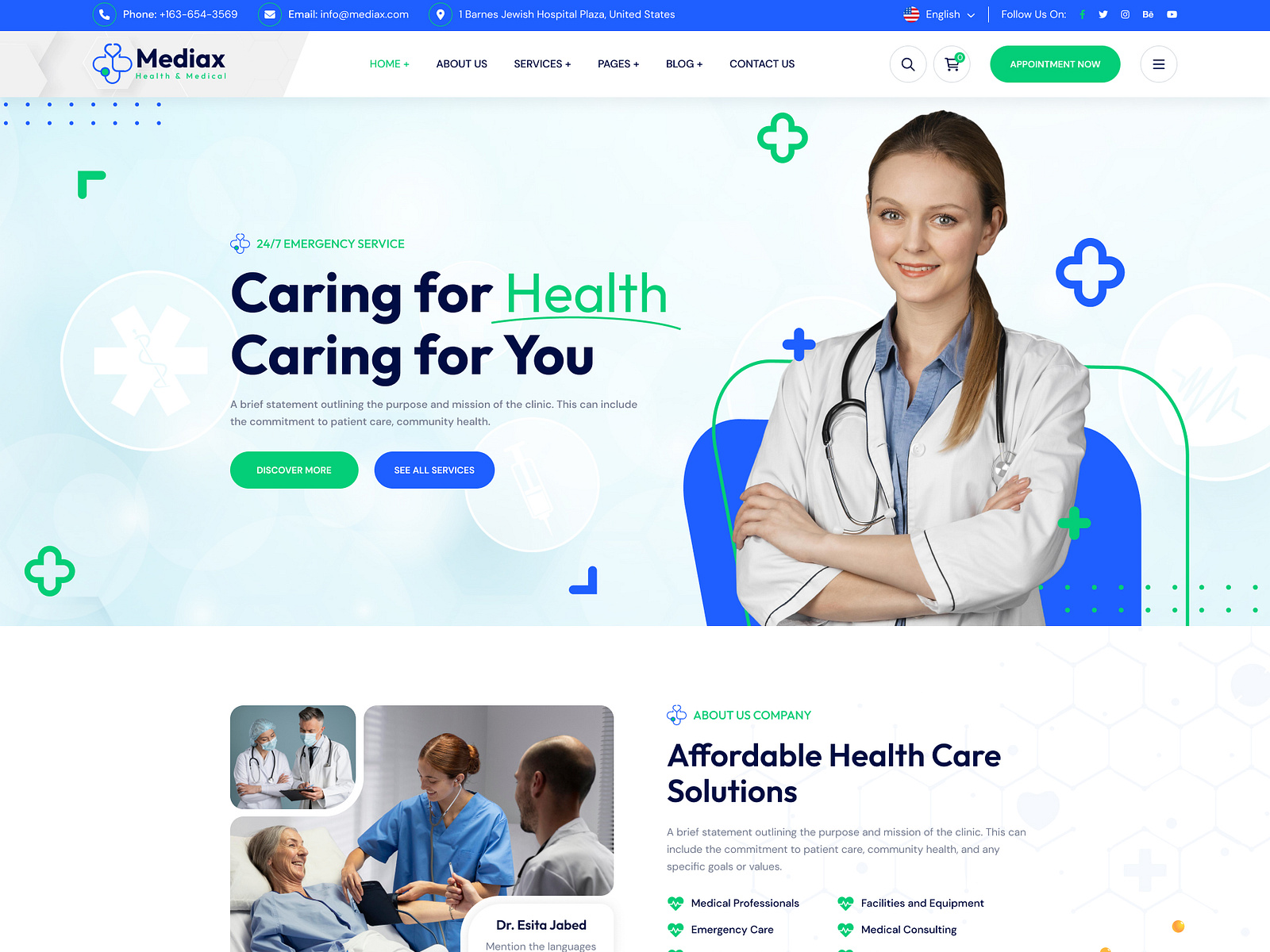 Mediax – Health & Medical Figma Template by Theme Holy on Dribbble
