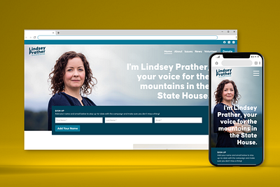 State Legislative Candidate Website campaign candidate clean democrat design election web design