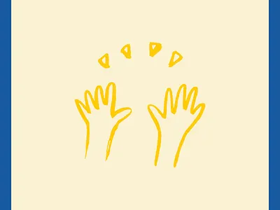 Social Media Post Graphic - Hand Drawn Illustration illustration instagram post praise hands emoji social media