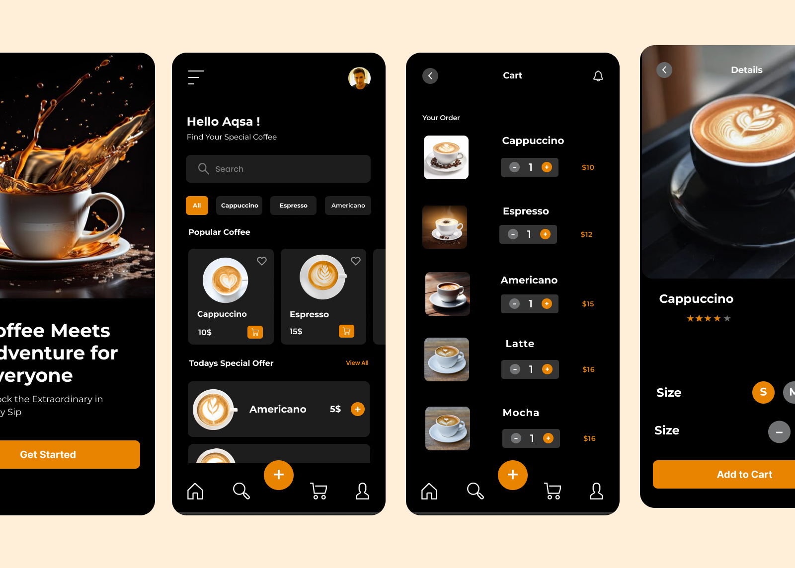 Coffee Mobile App by Aqsantic on Dribbble