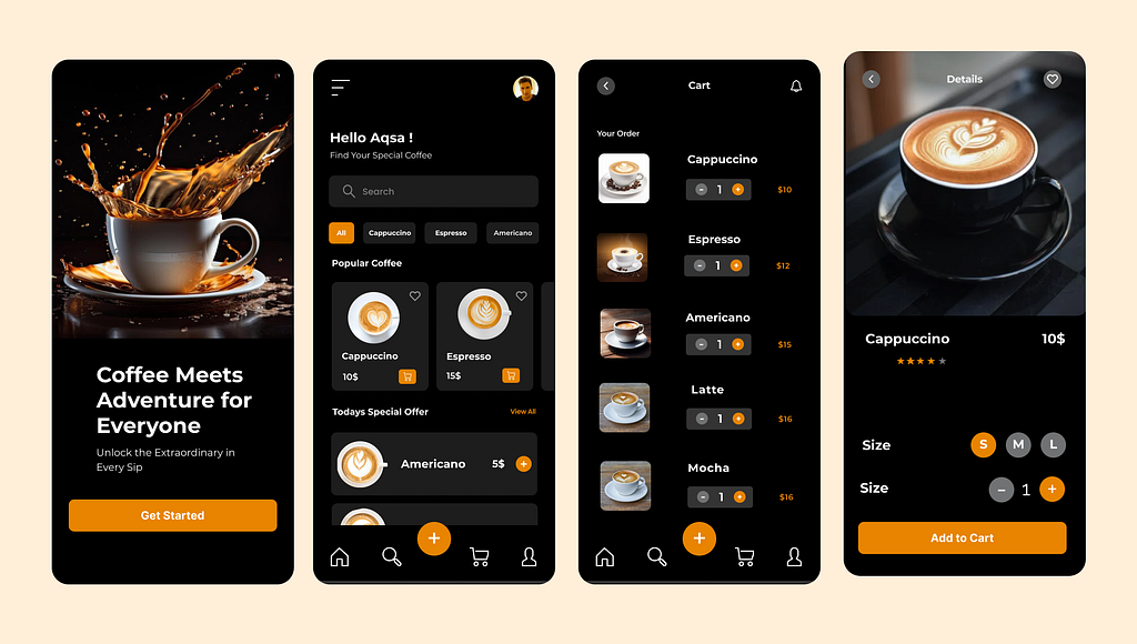 Coffee Mobile App by Aqsantic on Dribbble