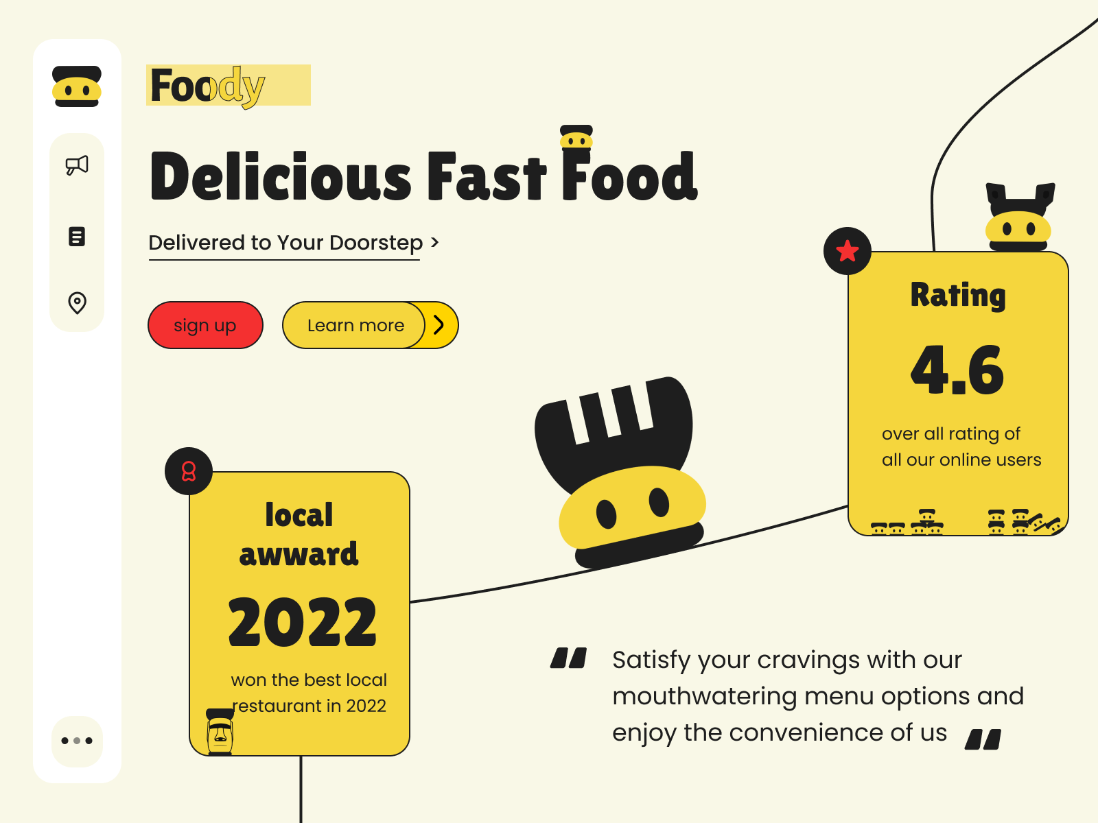 A local fast food company website UI design branding food ui ux