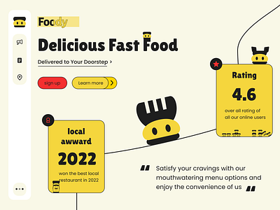 A local fast food company website UI design branding food ui ux