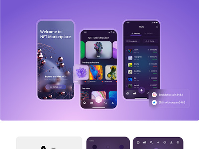 NFT Mobile and Web Application Design app app design app ui creative design design figma figma designer mobile app mobile app design mobile application mobile screen ui ui design ui mobile design uidesign uiux user experience userinterface ux design