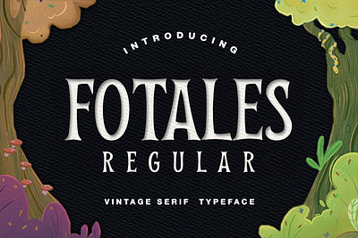 Fotales Regular font graphic design illustration typography ui vector