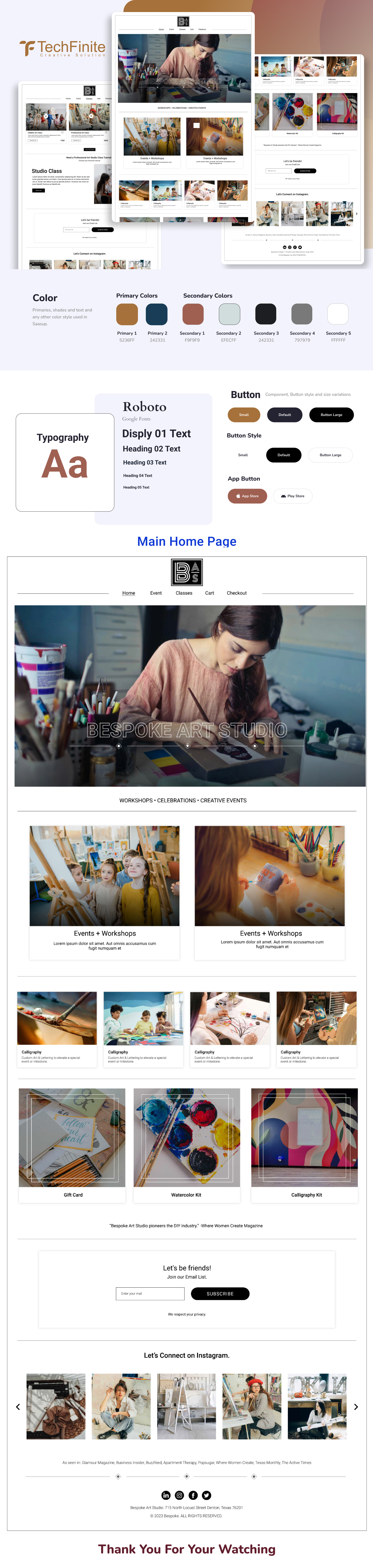 Art Studio Web Application Design art studio creative design figma figma designer studio ui design ui designer uiux user experience user interface ux design web web application web site design web template web ui web ux website website design