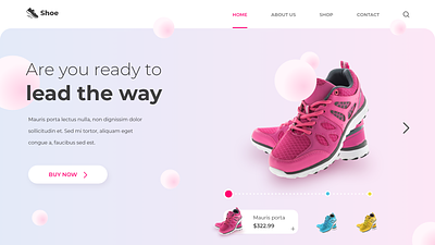 Sneakers Landing Page UI Design 3d animation branding graphic design logo ui