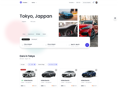 Redesign Rent a Car Website rent cae ui website website design