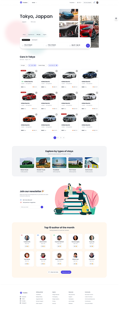 Redesign Rent a Car Website rent cae ui website website design