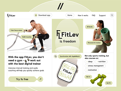 Fitness Web App animation branding design fitness app interface landing logo motion design motion graphics purrweb sport ui ux web app web design web ui