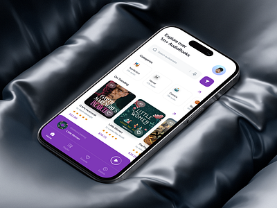 AudioBook App UI app design audiobook audiobook app ui clean ui concept design illustration ios app design minimal mobile app mobile app design mobile ui mockup design music player podcast app ui design user experience user interface ux design