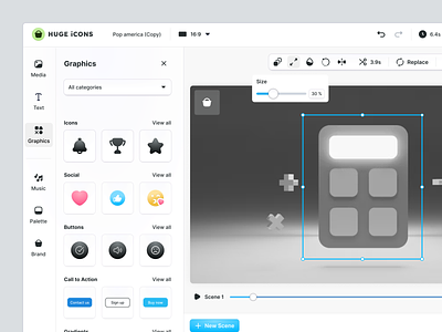 Editor Interface by Hugeicons Pro app builder clean design design tool edit editor figma icon iconography icons interface minimal panel toolbar ui ui design ux design web web app