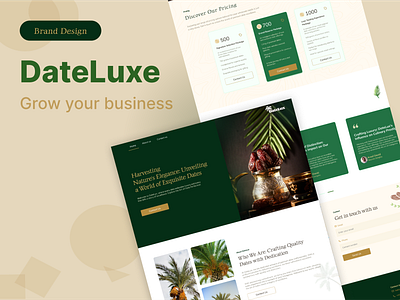 DateLux- Business Landing page brand design branding business design landing page logo ui ux ux research visual design