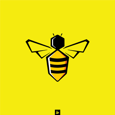 #biggbee bee branding cafe honey icon logo minimal yellow