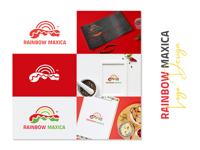 Rainbow Maxica Logo (Unused Concept food logo maxica logo maxican logo rainbow maxican logo rainbow maxican logo design rainbow restaurant logo restaurant logo resturent logo