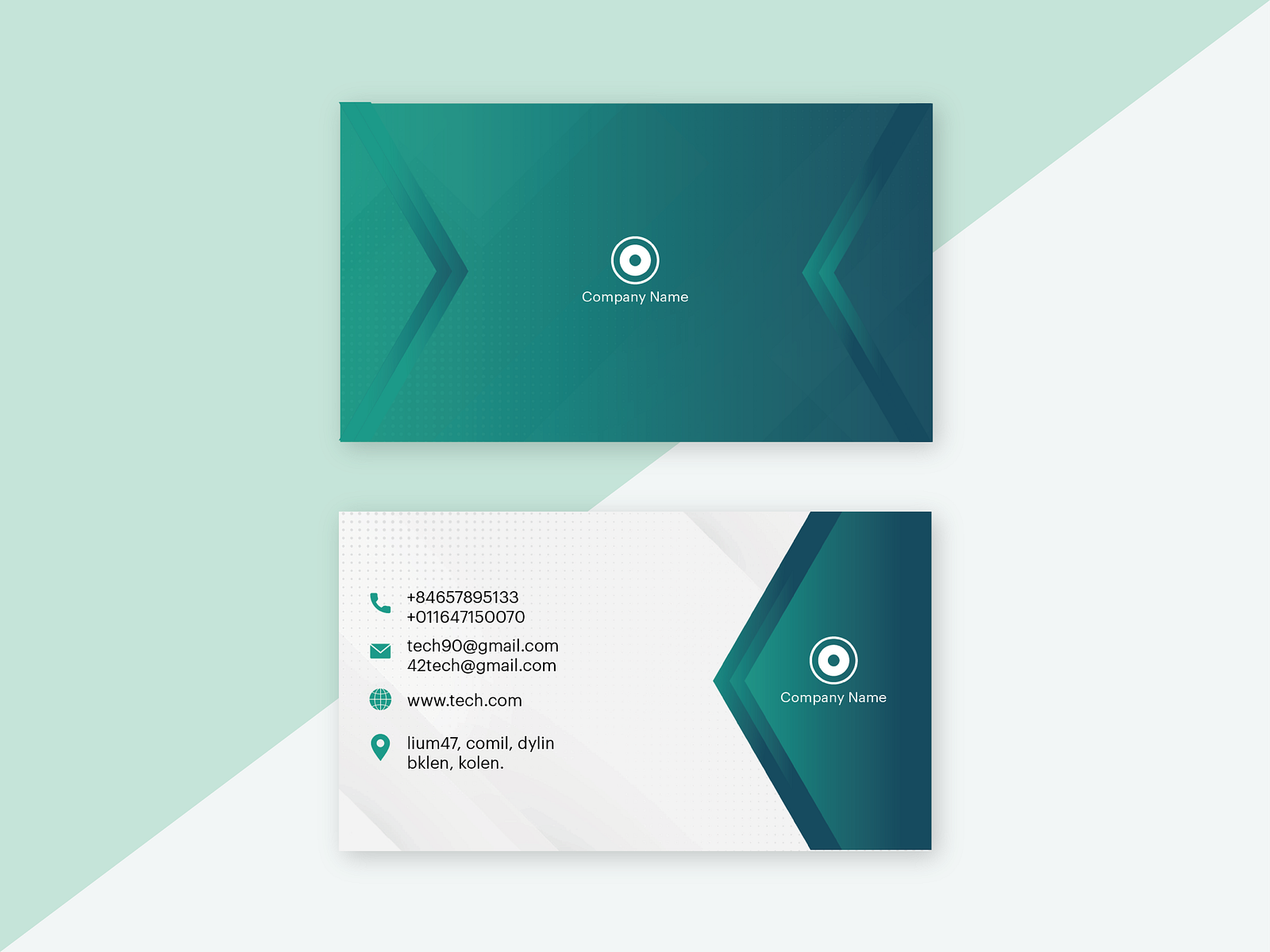 Modern professional business card. by Nahida Sultana on Dribbble