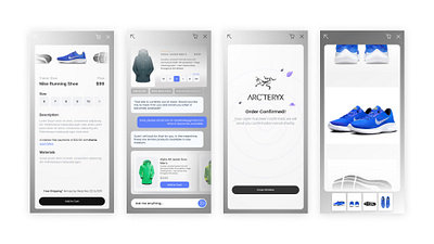 Mobile AI Chat Bot ai app chat ecommerce mobile product design shopping ui ux