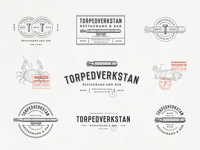 Torpedverkstan bar brand identity branding industrial logo logo design restaurant