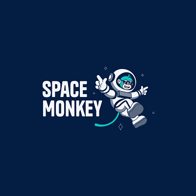 Space Monkey graphic design illustration logo space monkey vector