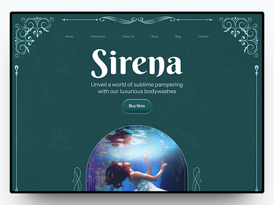 Sirena - Premium Bodywash Website bodywash branding cosmetic design graphic design landing page luxury premium ui web design website