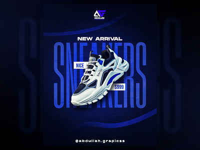 Shoes poster design / sneakers banner branding graphic design poster poster design shoes shoes poster sneakers sneakers poster social media post white shoes