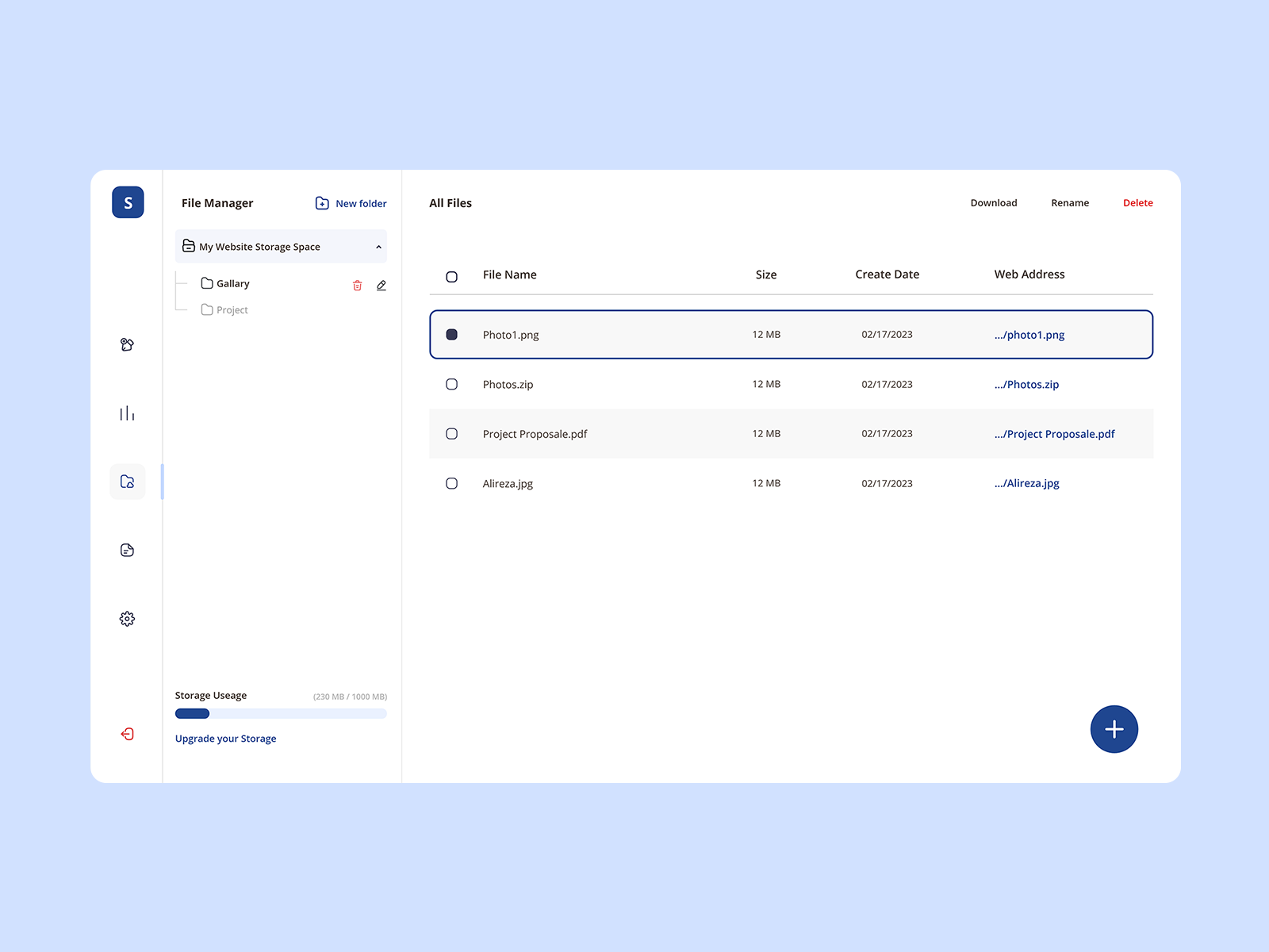 File Manager 📂 cloud storage cms content management system file file explorer file manager file upload folder ui upload upload file