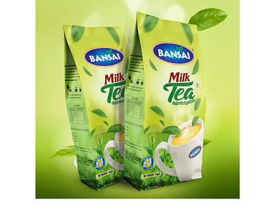 Milk tea packet design foil packet design graphic design milk tea packet design pouch design print design tea mix packet design