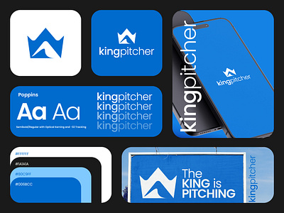 Kingpitcher Identity app bento brand identity branding design developer grid icon identity logo logo design minimal mood board music negative space program tech typography visual web